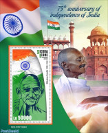 Sierra Leone 2022 75th Anniversary Of Independence Of India, Mint NH, History - Gandhi - Mahatma Gandhi