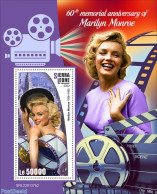 Sierra Leone 2022 60th Memorial Anniversary Of Marilyn Monroe, Mint NH, Performance Art - Marilyn Monroe - Movie Stars - Attori