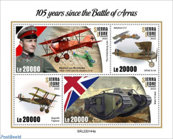 Sierra Leone 2022 105 Years Since The Battle Of Arras, Mint NH, History - Transport - Militarism - Aircraft & Aviation - Militares