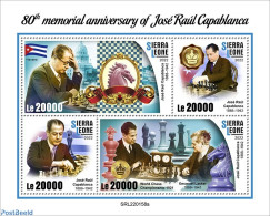 Sierra Leone 2022 80th Memorial Anniversary Of José Raúl Capablanca 4v M/s, Mint NH, Sport - Chess - Echecs