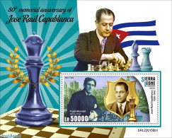 Sierra Leone 2022 80th Memorial Anniversary Of José Raúl Capablanca S/s, Mint NH, Sport - Chess - Chess