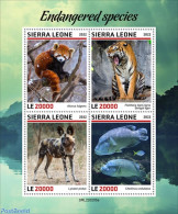 Sierra Leone 2022 Endangered Species , Mint NH, Nature - Animals (others & Mixed) - Cat Family - Fish - Pesci