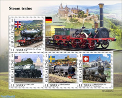 Sierra Leone 2022 Steam Trains, Mint NH, Transport - Railways - Trains