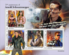 Sierra Leone 2022 75th Anniversary Of Arnold Schwarzenegger, Mint NH, Performance Art - Movie Stars - Acteurs