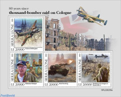 Sierra Leone 2022 80 Years Since Thousand-bomber Raid On Cologne, Mint NH, History - Transport - World War II - Aircra.. - Guerre Mondiale (Seconde)