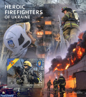 Sierra Leone 2022 Heroic Firefighters Of Ukraine, Mint NH, Transport - Fire Fighters & Prevention - Firemen