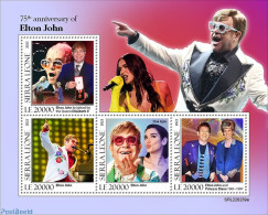 Sierra Leone 2022 75th Anniversary Of Elton John, Mint NH, History - Performance Art - Charles & Diana - Music - Popul.. - Royalties, Royals