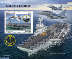 Sierra Leone 2022 Aircraft Carriers, Mint NH, Transport - Aircraft & Aviation - Ships And Boats - Vliegtuigen