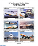 Sierra Leone 2022 50th Anniversary Of The First Flight Of The Airbus A300, Mint NH, Transport - Aircraft & Aviation - Avions
