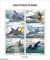 Sierra Leone 2022 USA Attack Planes, Mint NH, Transport - Aircraft & Aviation - Flugzeuge