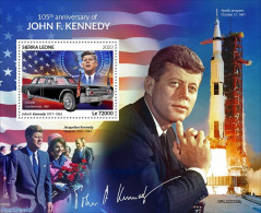 Sierra Leone 2022 105th Anniversary Of John F. Kennedy, Mint NH, History - Transport - American Presidents - Flags - A.. - Voitures