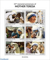 Sierra Leone 2022 25th Memorial Anniversary Of Mother Teresa, Mint NH, History - Nobel Prize Winners - Nobelpreisträger