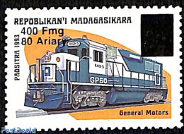 Madagascar 1998 Train, Overprint, Mint NH, Transport - Railways - Treinen