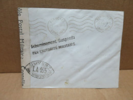 PORNICHET Enveloppe Acheminement Suspendu Par L'Autorité Militaire 1940 Ouvert LA 155 - Lettres & Documents