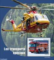 Niger 2022 Special Transport , Mint NH, Transport - Automobiles - Fire Fighters & Prevention - Helicopters - Voitures