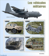 Niger 2022 Military Vehicles, Mint NH, History - Transport - Militarism - Automobiles - Helicopters - Aircraft & Aviat.. - Militares