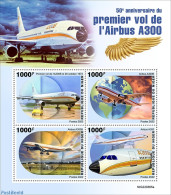 Niger 2022 50th Anniversary Of The First Flight Of The Airbus A300, Mint NH, Transport - Various - Automobiles - Aircr.. - Autos