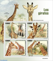 Niger 2022 Giraffes, Mint NH, Nature - Giraffe - Níger (1960-...)