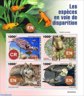 Niger 2022 Endangered Species , Mint NH, Nature - Animals (others & Mixed) - Frogs & Toads - Monkeys - Turtles - Niger (1960-...)