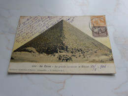 BC29-23 Cpa Egypte Le Caire La Grande Pyramide De Ghizeh Stamp - Caïro