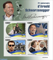 Niger 2022 75th Anniversary Of Arnold Schwarzenegger, Mint NH, History - Performance Art - Sport - Transport - America.. - Actors