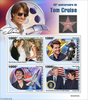 Niger 2022 60th Anniversary Of Tom Cruise, Mint NH, History - Performance Art - Transport - American Presidents - Char.. - Royalties, Royals