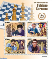 Niger 2022 30th Anniversary Of Fabiano Caruana, Mint NH, Sport - Chess - Echecs