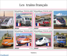 Togo 2022 French Trains, Mint NH, Transport - Railways - Treinen