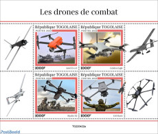 Togo 2022 Combat Drones, Mint NH, History - Transport - Militarism - Drones - Militares