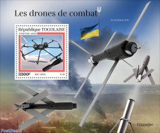 Togo 2022 Combat Drones, Mint NH, History - Transport - Flags - Militarism - Drones - Militaria