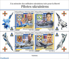 Togo 2022 Ukrainian Pilots, Mint NH, History - Transport - Militarism - Aircraft & Aviation - Militares