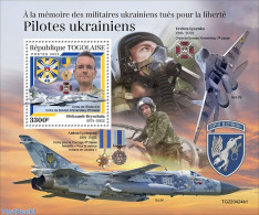 Togo 2022 Ukrainian Pilots, Mint NH, History - Transport - Militarism - Aircraft & Aviation - Militares