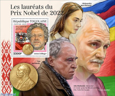 Togo 2022 Nobelprize Winners 2022, Mint NH, History - Nobel Prize Winners - Nobel Prize Laureates