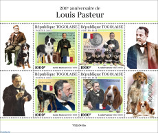 Togo 2022 200th Anniversary Of Louis Pasteur, Mint NH, Health - History - Nature - Flags - Dogs - Togo (1960-...)