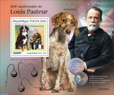 Togo 2022 200th Anniversary Of Louis Pasteur, Mint NH, Health - Nature - Dogs - Togo (1960-...)