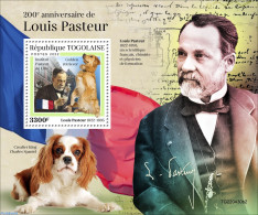 Togo 2022 200th Anniversary Of Louis Pasteur, Mint NH, Health - Nature - Dogs - Togo (1960-...)