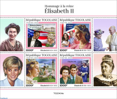 Togo 2022 Tribute To Queen Elizabeth II, Mint NH, History - Performance Art - American Presidents - Charles & Diana - .. - Königshäuser, Adel