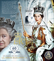 Togo 2022 60th Anniversary Of The Coronation Of Queen Elizabeth II, Mint NH, History - Kings & Queens (Royalty) - Koniklijke Families