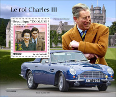 Togo 2022 King Charles III, Mint NH, History - Transport - Charles & Diana - Kings & Queens (Royalty) - Automobiles - Royalties, Royals