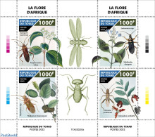 Chad 2022 African Flora, Mint NH, Nature - Flowers & Plants - Insects - Andere & Zonder Classificatie