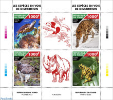 Chad 2022 Endangered Species , Mint NH, Nature - Birds Of Prey - Cat Family - Frogs & Toads - Rhinoceros - Turtles - P.. - Sonstige & Ohne Zuordnung