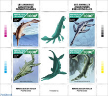 Chad 2022 Prehistoric Water Animals, Mint NH, Nature - Prehistoric Animals - Sonstige & Ohne Zuordnung