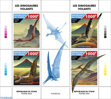 Chad 2022 Flying Dinosaurs, Mint NH, Nature - Prehistoric Animals - Sonstige & Ohne Zuordnung