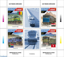 Chad 2022 African Trains, Mint NH, Transport - Railways - Other & Unclassified