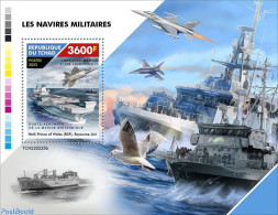 Chad 2022 Military Ships, Mint NH, History - Nature - Transport - Militarism - Birds - Aircraft & Aviation - Ships And.. - Andere & Zonder Classificatie