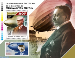 Chad 2022 105th Memorial Anniversary Of Ferdinand Von Zeppelin, Mint NH, Transport - Zeppelins - Andere & Zonder Classificatie