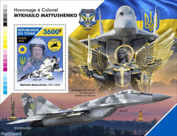 Chad 2022 Tribute To Colonel Mykhailo Matyushenko, Mint NH, Transport - Aircraft & Aviation - Autres & Non Classés