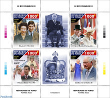 Chad 2022 King Charles III, Mint NH, History - Charles & Diana - Kings & Queens (Royalty) - Autres & Non Classés