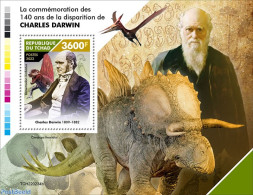 Chad 2022 140th Memorial Anniversary Of Charles Darwin, Mint NH, Nature - Science - Prehistoric Animals - Autres & Non Classés