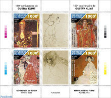 Chad 2022 160th Anniversary Of Gustav Klimt, Mint NH, Art - Gustav Klimt - Paintings - Autres & Non Classés